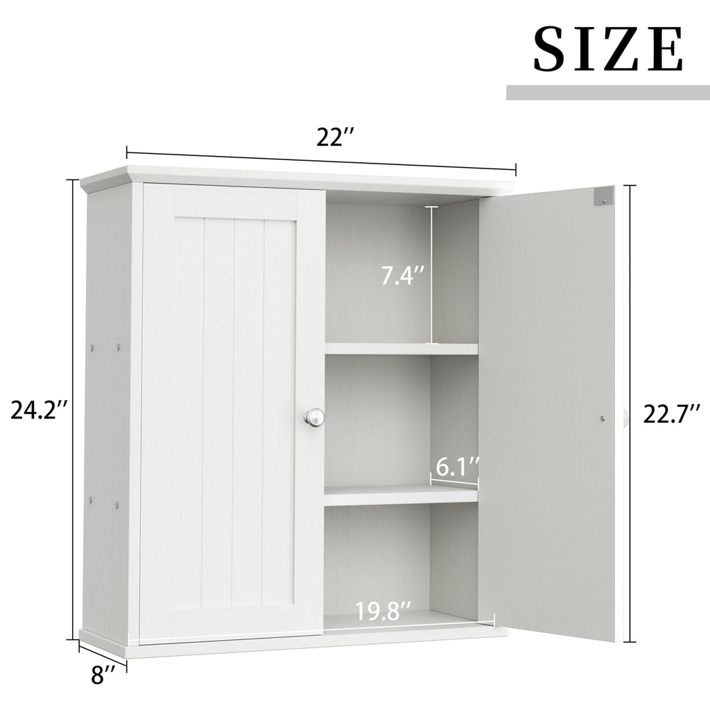 White Bathroom Wall Medicine Cabinet C26984