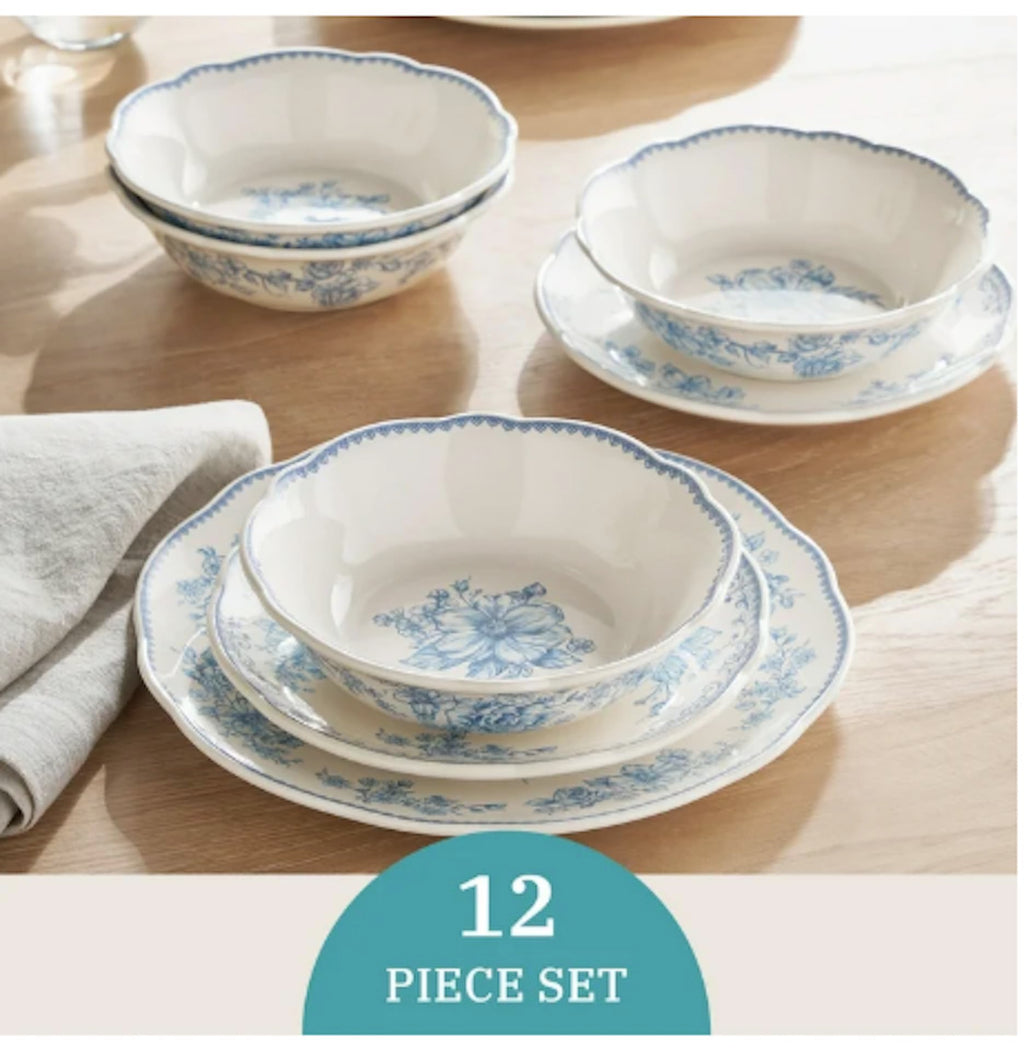 12-Piece Stoneware Dinnerware Set L9027