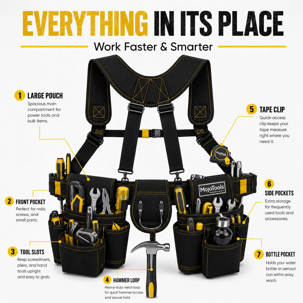 Heavy Duty Tool Belt with Suspenders U822