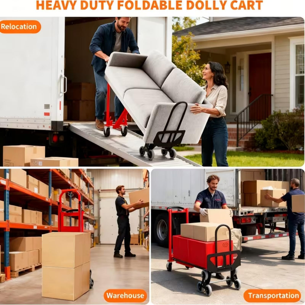 Heavy Duty 1000 LBS 4-in-1 Convertible Steel Hand Truck W16756