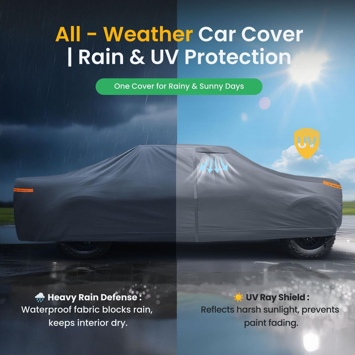 Waterproof Truck Cover with Zipper Y899809