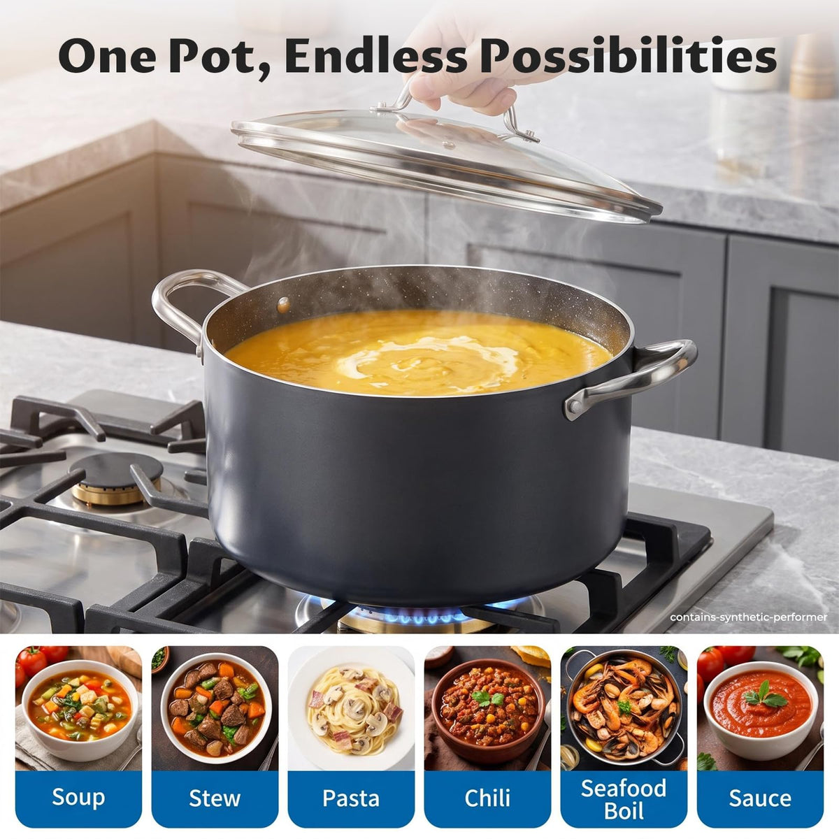 12 Quart Nonstick Stock Pot with Lid M415453
