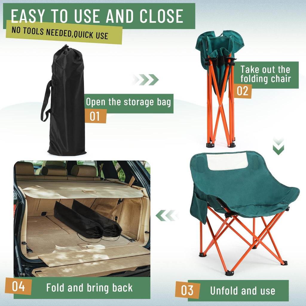 2 Pack Folding Camping Chairs O988122