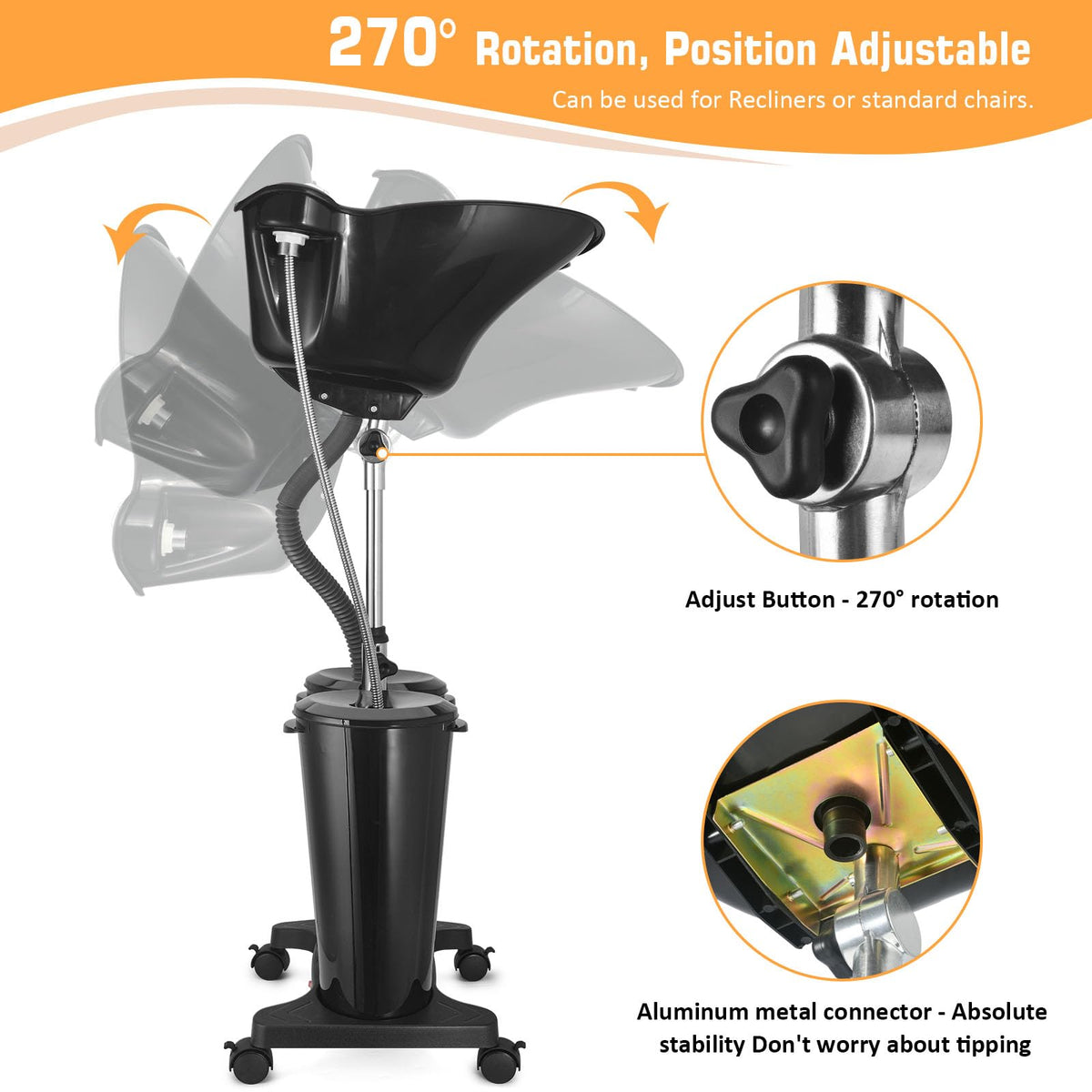 Portable Shampoo Bowl with Electric Pump O4037