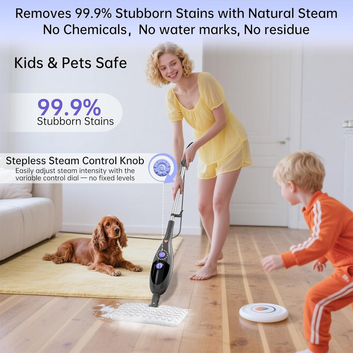 12-in-1 Steam Mop Detachable Handheld Steam Cleaner U9753