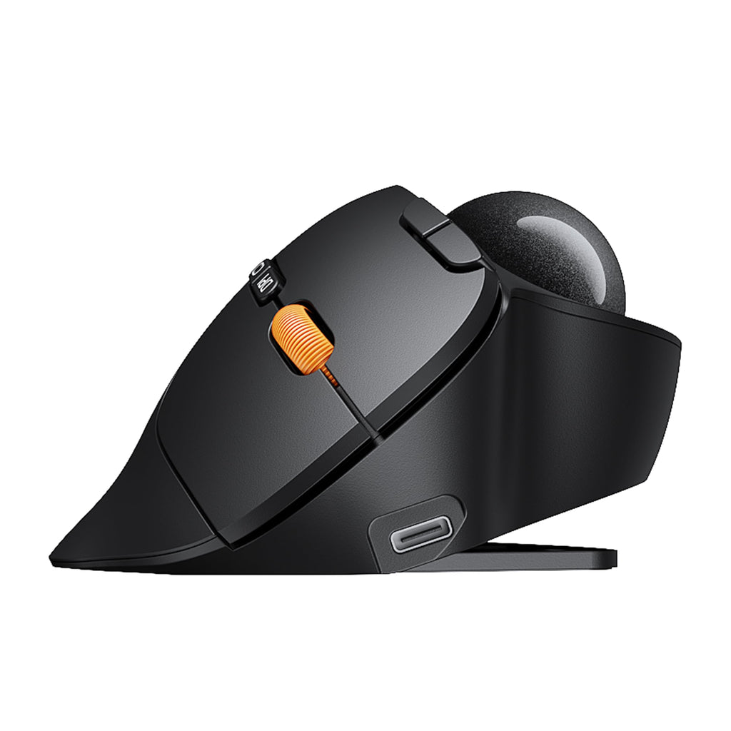 Wireless Trackball Mouse, Adjustable Angle, Gray N53796