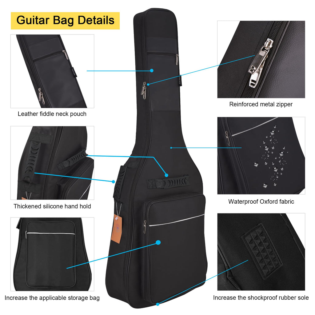 36 Inch Acoustic Guitar Case Soft Padded Gig Bag U929856