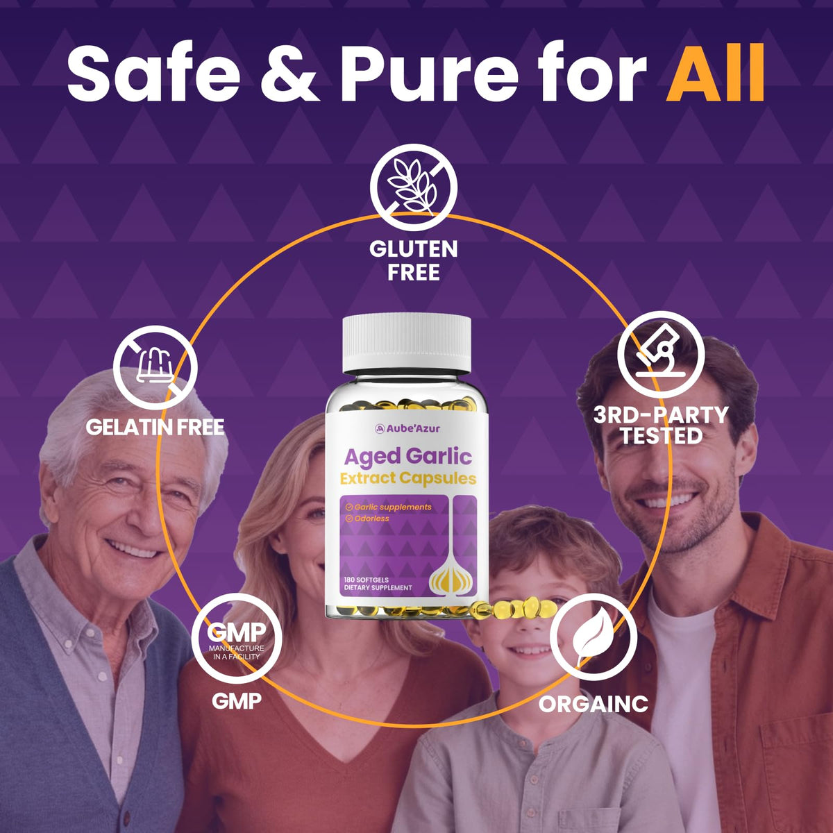Aged Garlic Extract Capsules 7500mg 180 Softgels S274