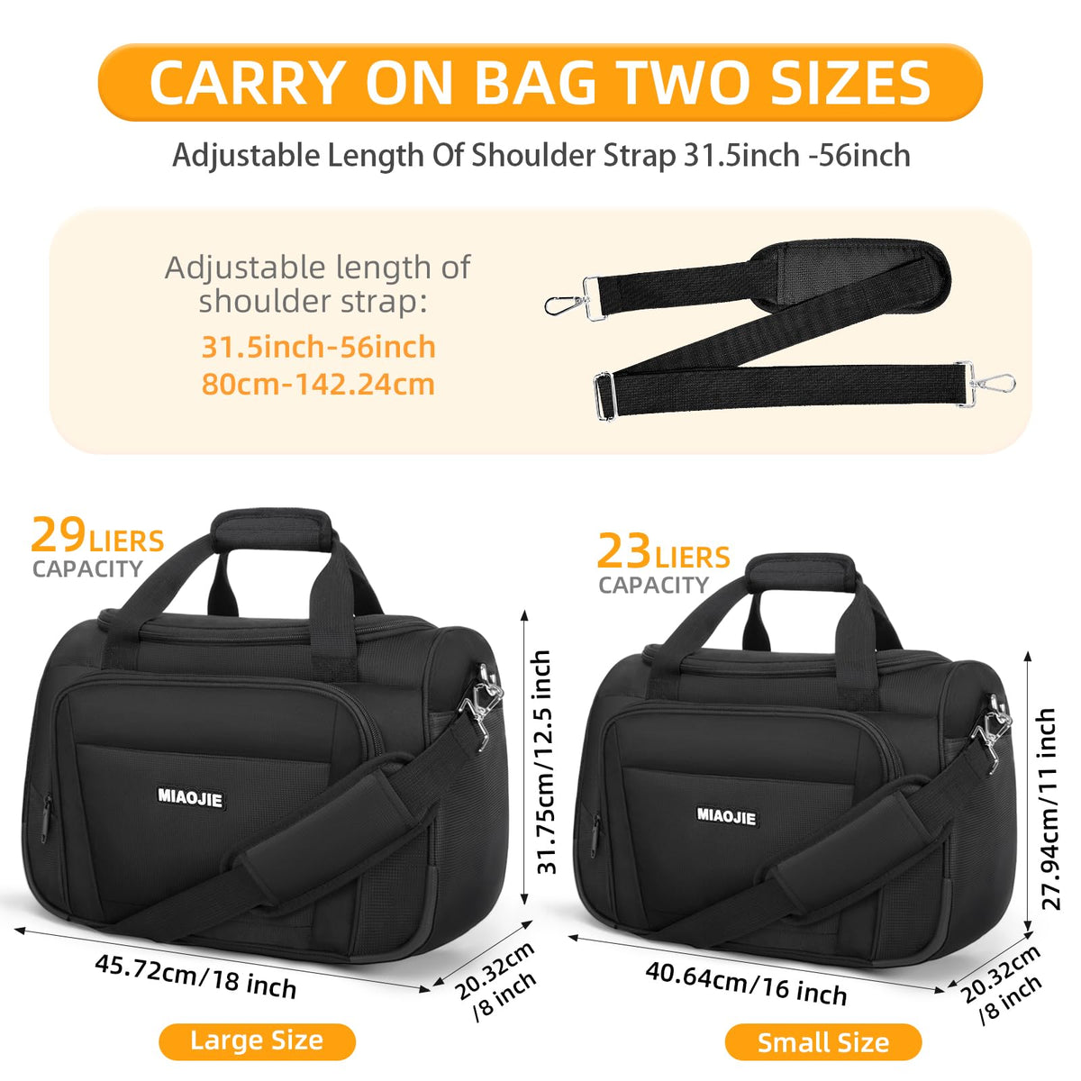 Lightweight Underseat Carry On Luggage Bag F84953