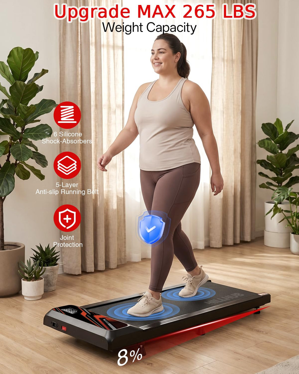 2.5HP Treadmill with Handle Bar Q81639