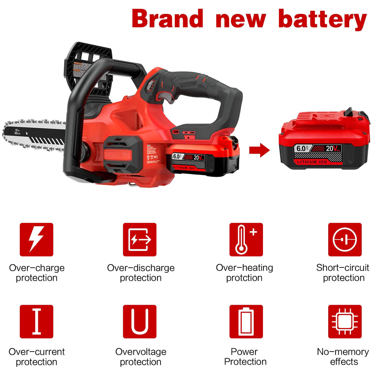 20V Lithium ion Replacement Battery J7336