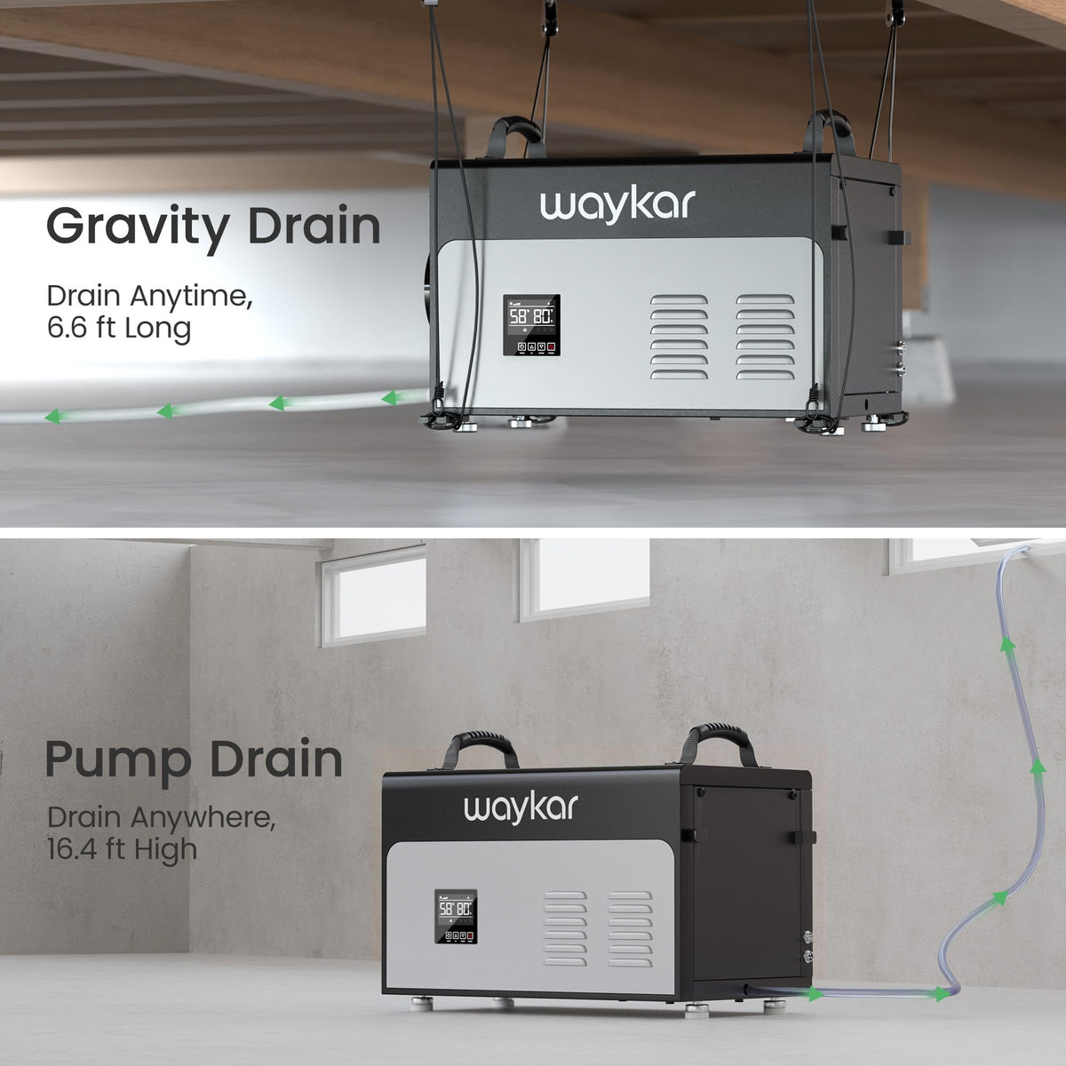130 Pints Commercial Dehumidifier with Pump & Drain Hose K85073