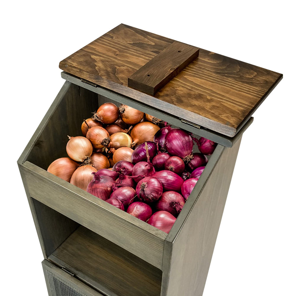 Wooden Bread and Vegetable Storage Bin A27471