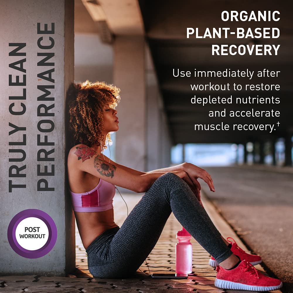 Organic Plant-Based Post Workout Recovery Powder & Pre Workout Energy Powder Bundle M88161