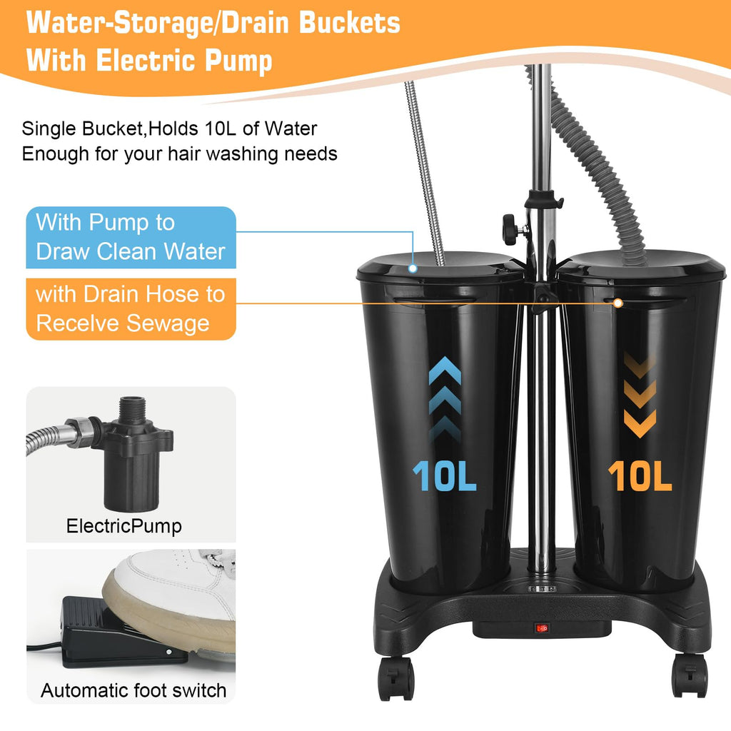 Portable Shampoo Bowl with Electric Pump O4037