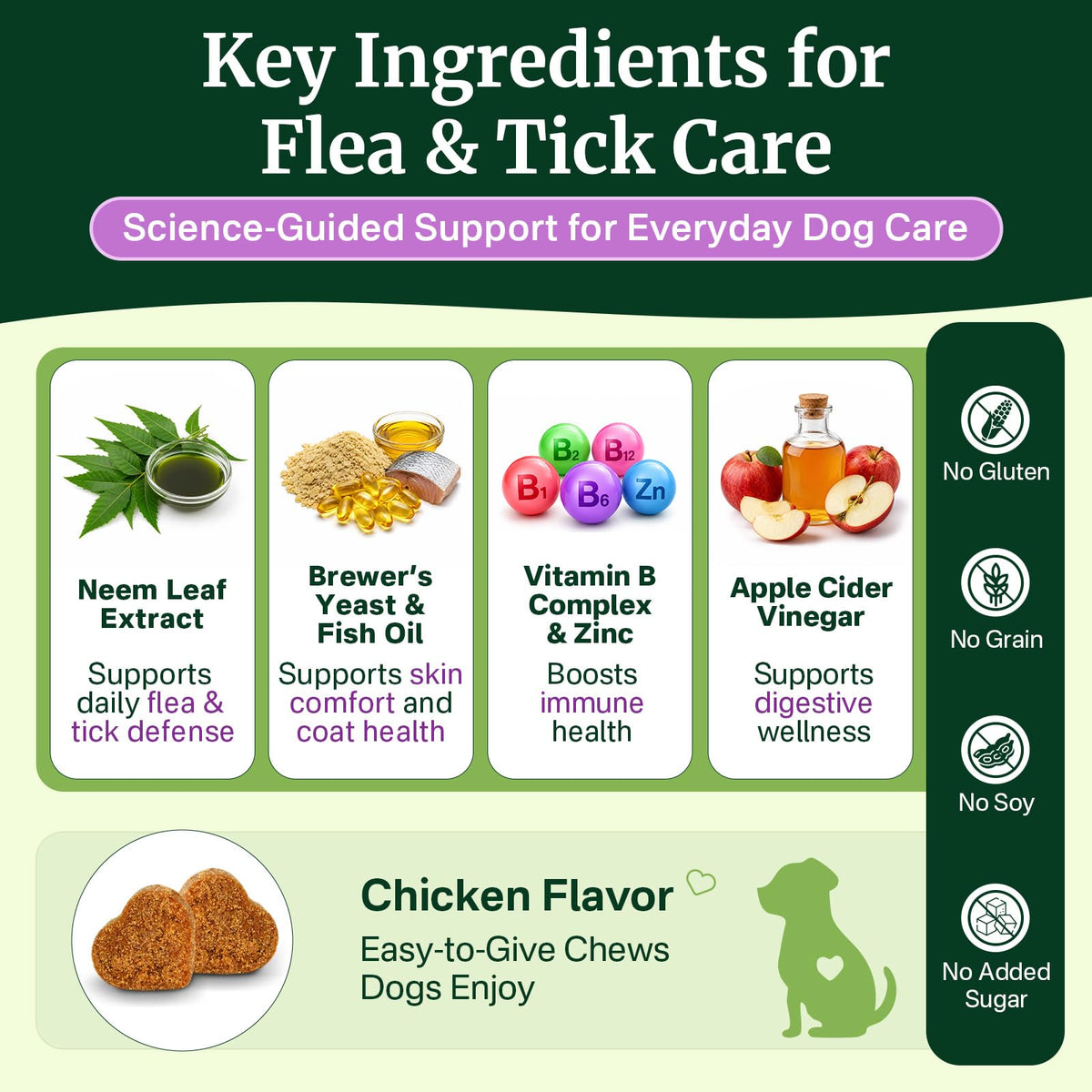 Dog Flea and Tick Prevention Chewables S3732