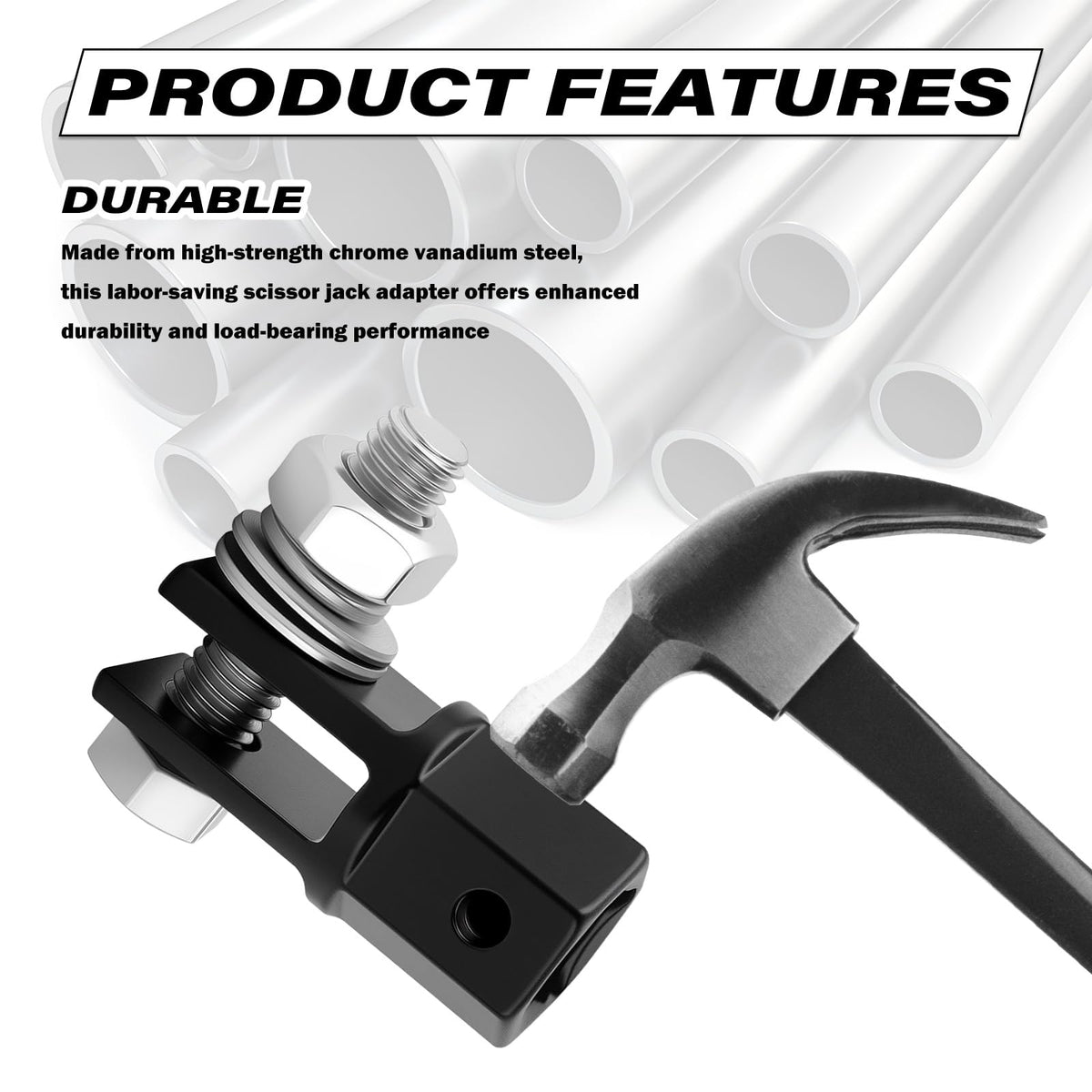 Scissor Jack Adapter for 1/2" Impact Drills or 13/16" Lug Wrench T8284