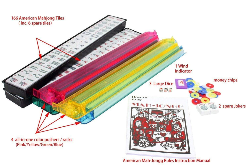 American Mahjong Set 166 Tiles with Soft Bag O261313