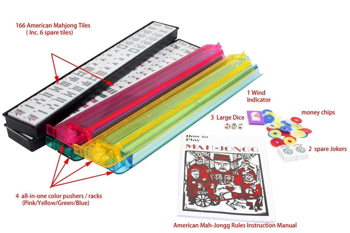 American Mahjong Set 166 Tiles with Soft Bag O261313