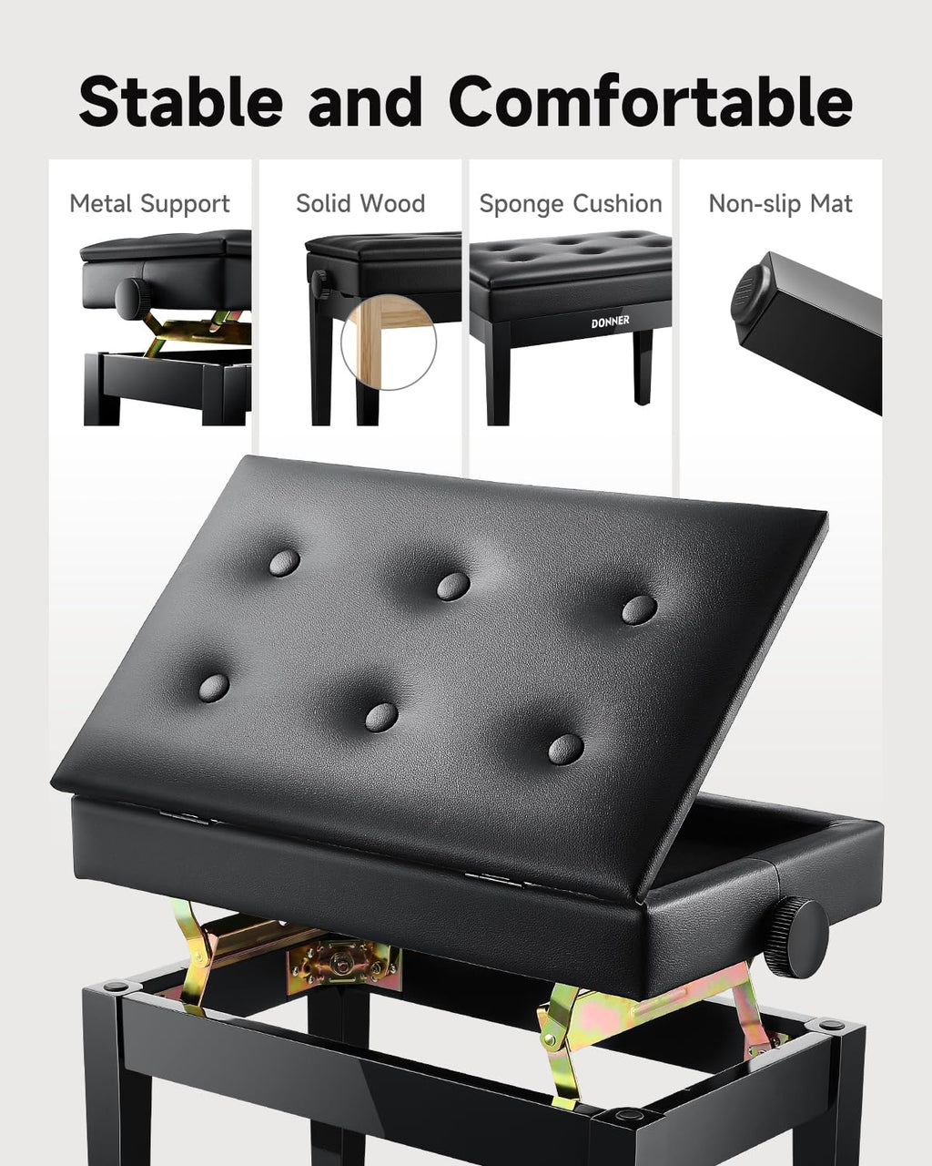 88-Key Weighted Action Digital Piano with Storage Bench K3003
