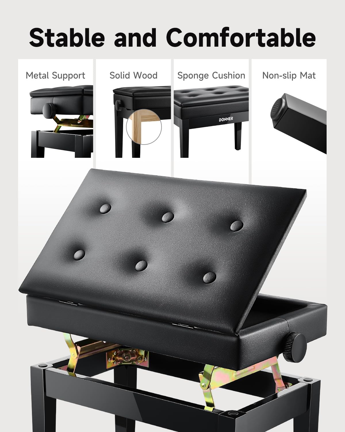 88-Key Weighted Action Digital Piano with Storage Bench K3003