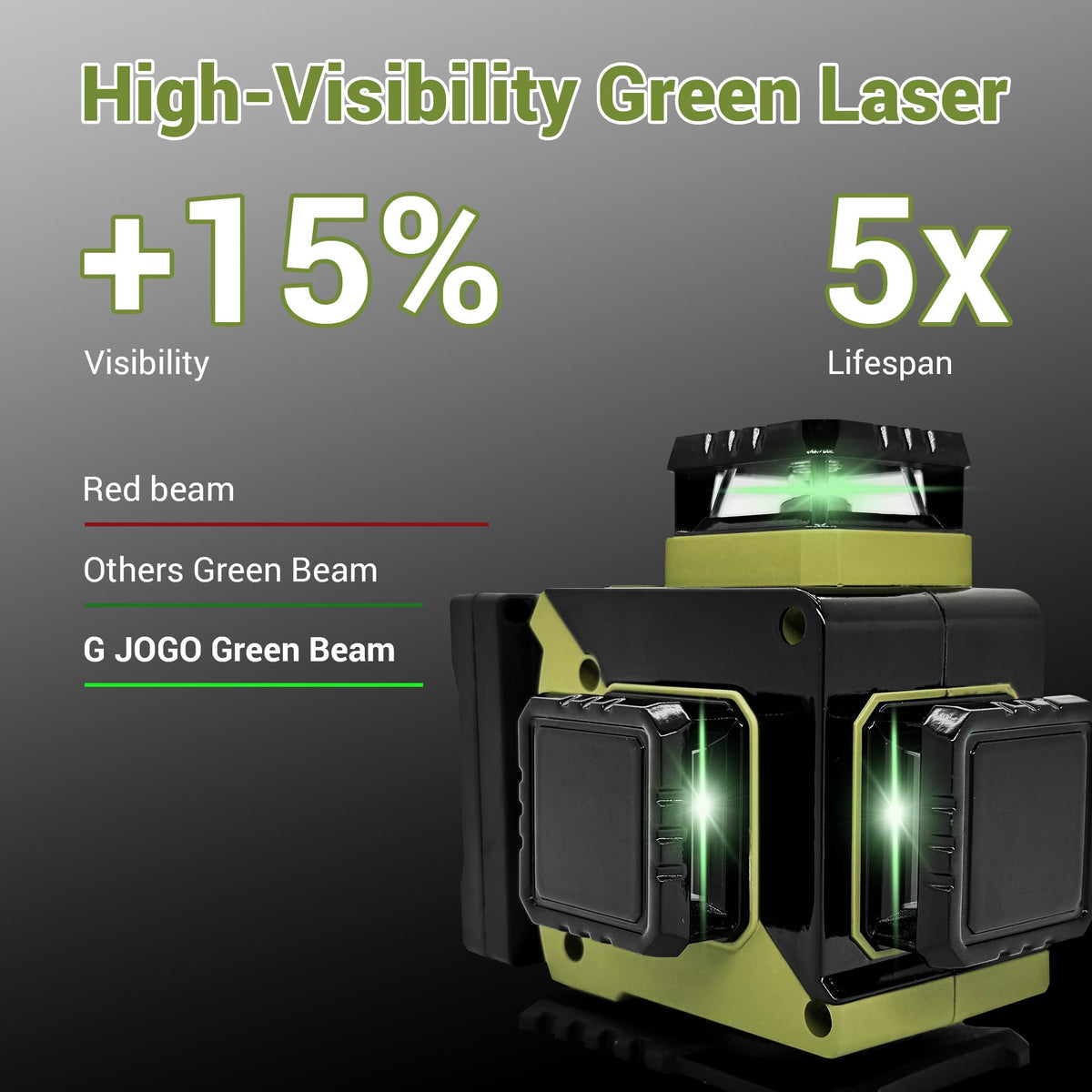 360 Self Leveling Green Laser Level with Magnetic Stand J5956