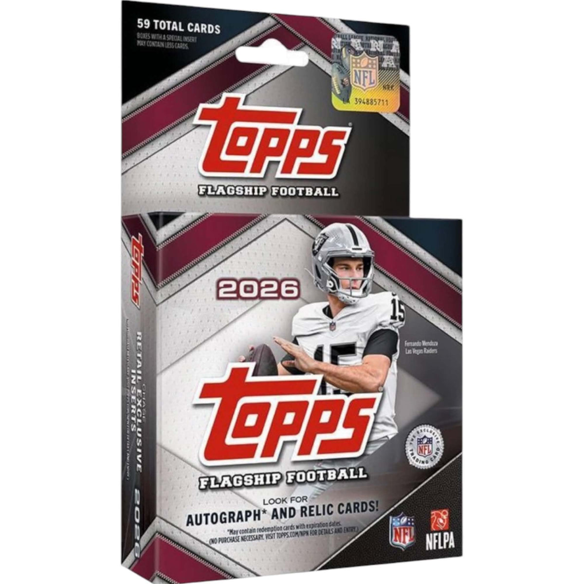 2026 NFL Football Trading Card Hanger Box 59 Cards U5930