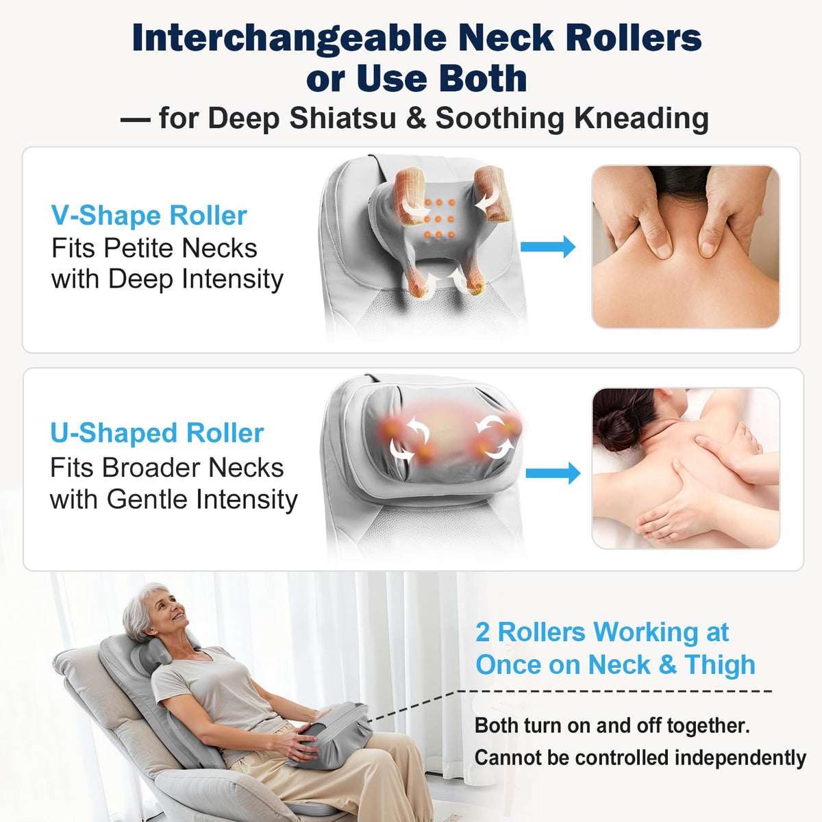 Grey Back Massager with Heat G9150