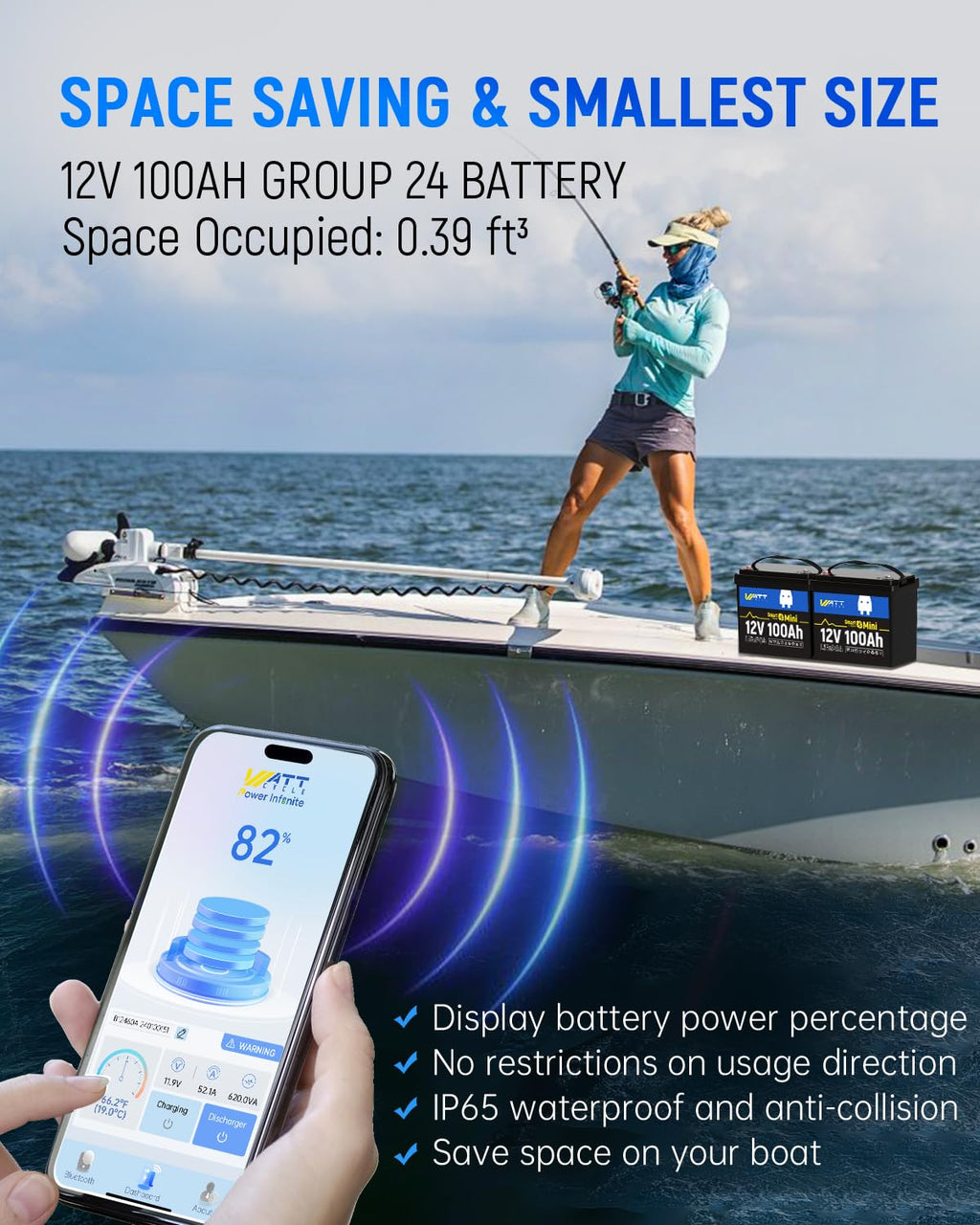 12V 100Ah Mini LiFePO4 Battery Group 24 Q32221