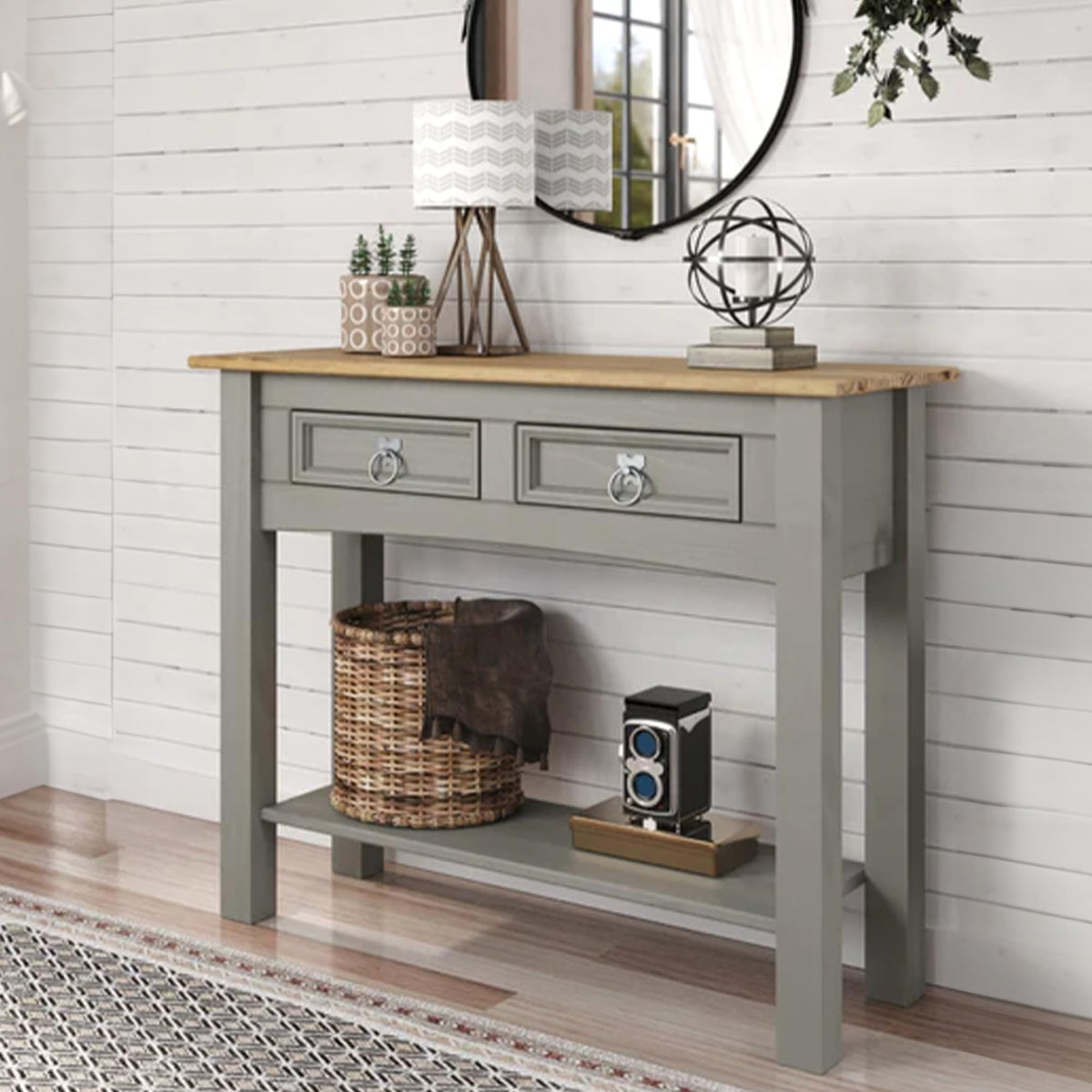 Solid Wood Console Table with 2 Drawers B7728
