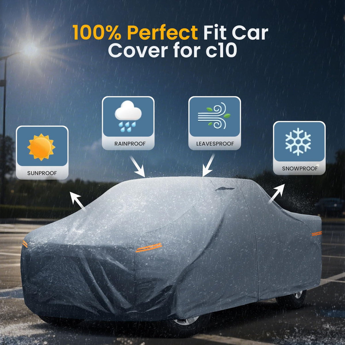 Waterproof Truck Cover with Zipper Y899809