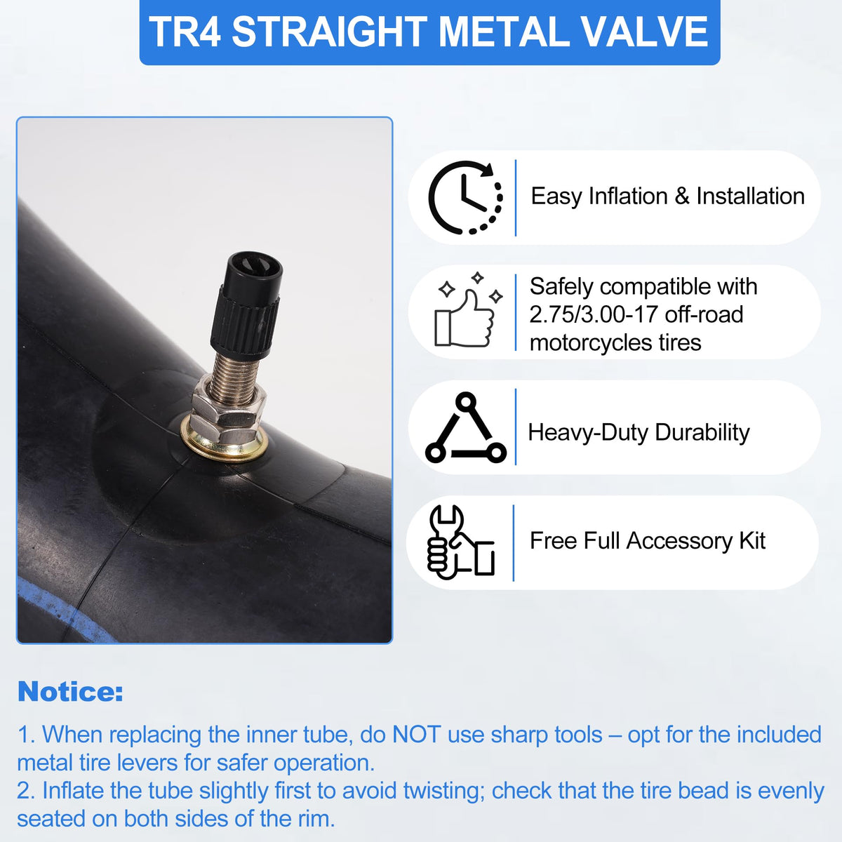 2-Pack Heavy Duty Thickened Inner Tubes B658817