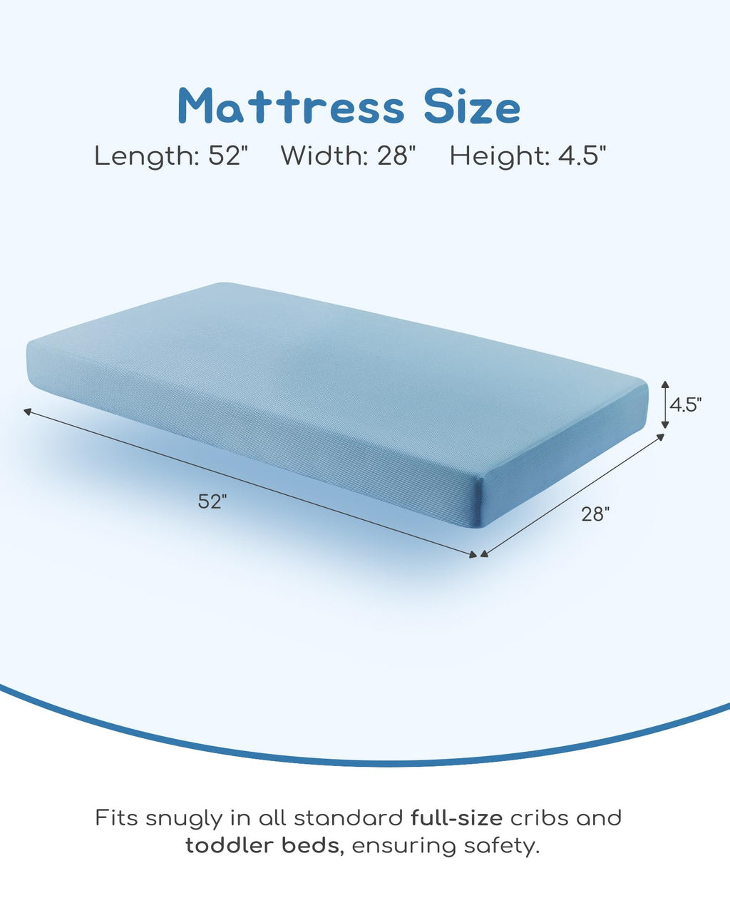 Breathable Waterproof Crib Mattress J47841