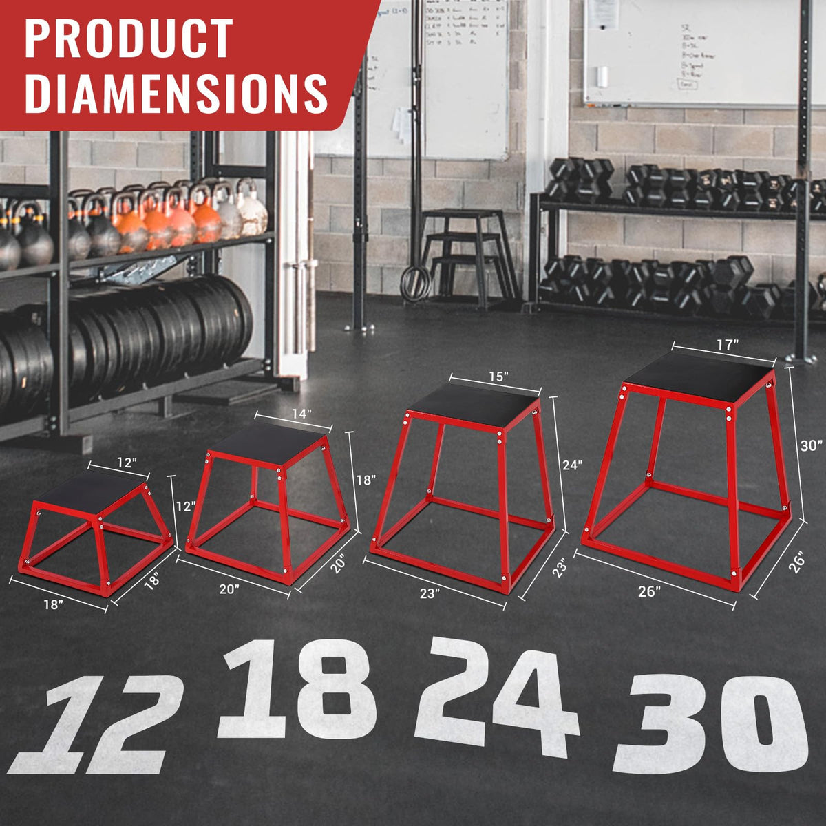 Adjustable Steel Plyometric Jump Box Set M13965