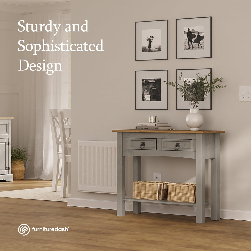 Solid Wood Console Table with 2 Drawers B7728
