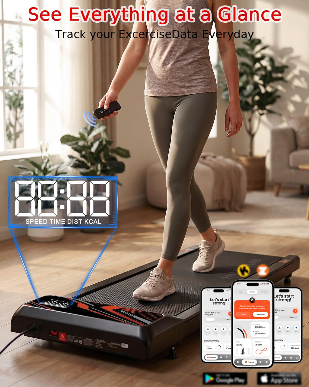 2.5HP Treadmill with Handle Bar Q81639