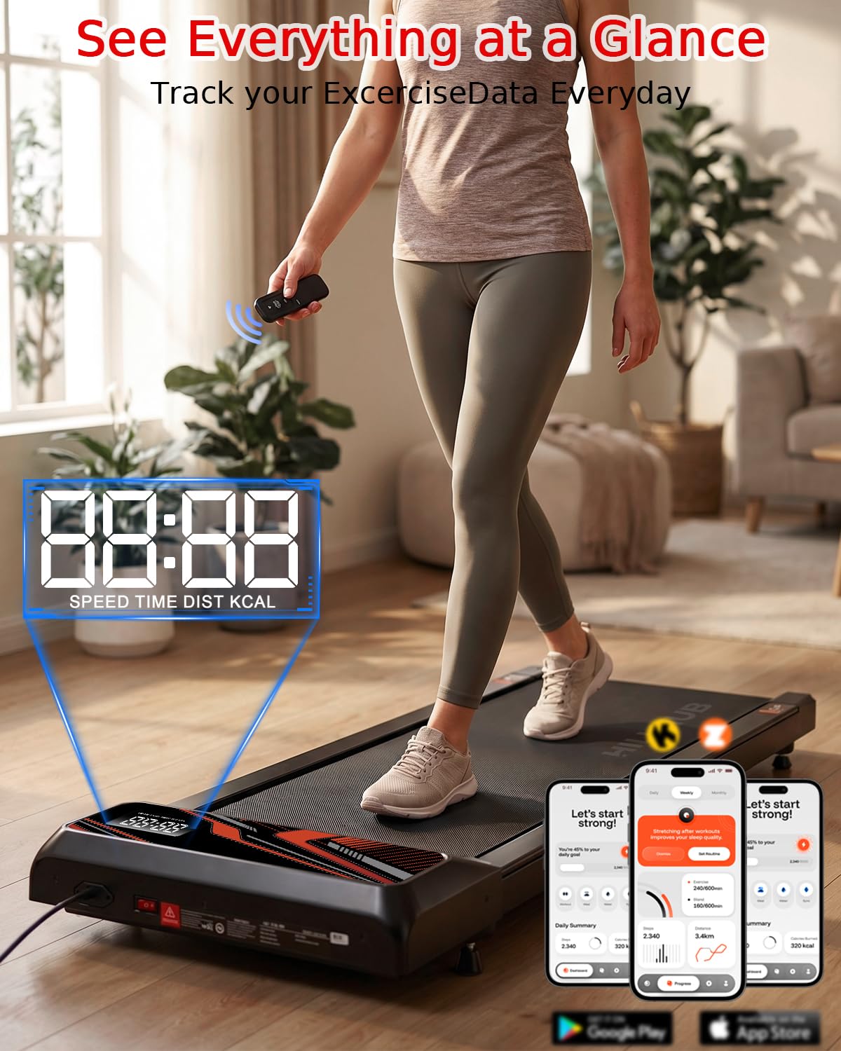 2.5HP Treadmill with Handle Bar Q81639