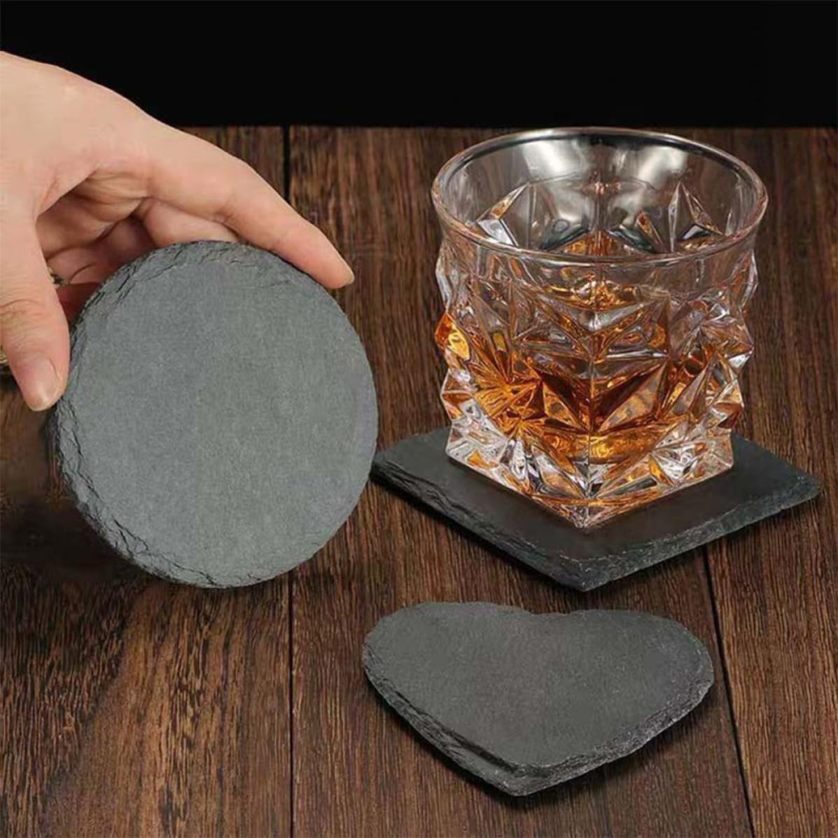Natural Stone Coasters Set 12pcs T385