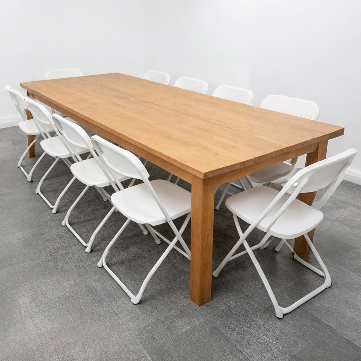 White 10 Pack Plastic Folding Chairs with Steel Frame A8244