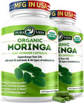 Organic Moringa Capsules 500mg 120ct Pack of 2 X1820