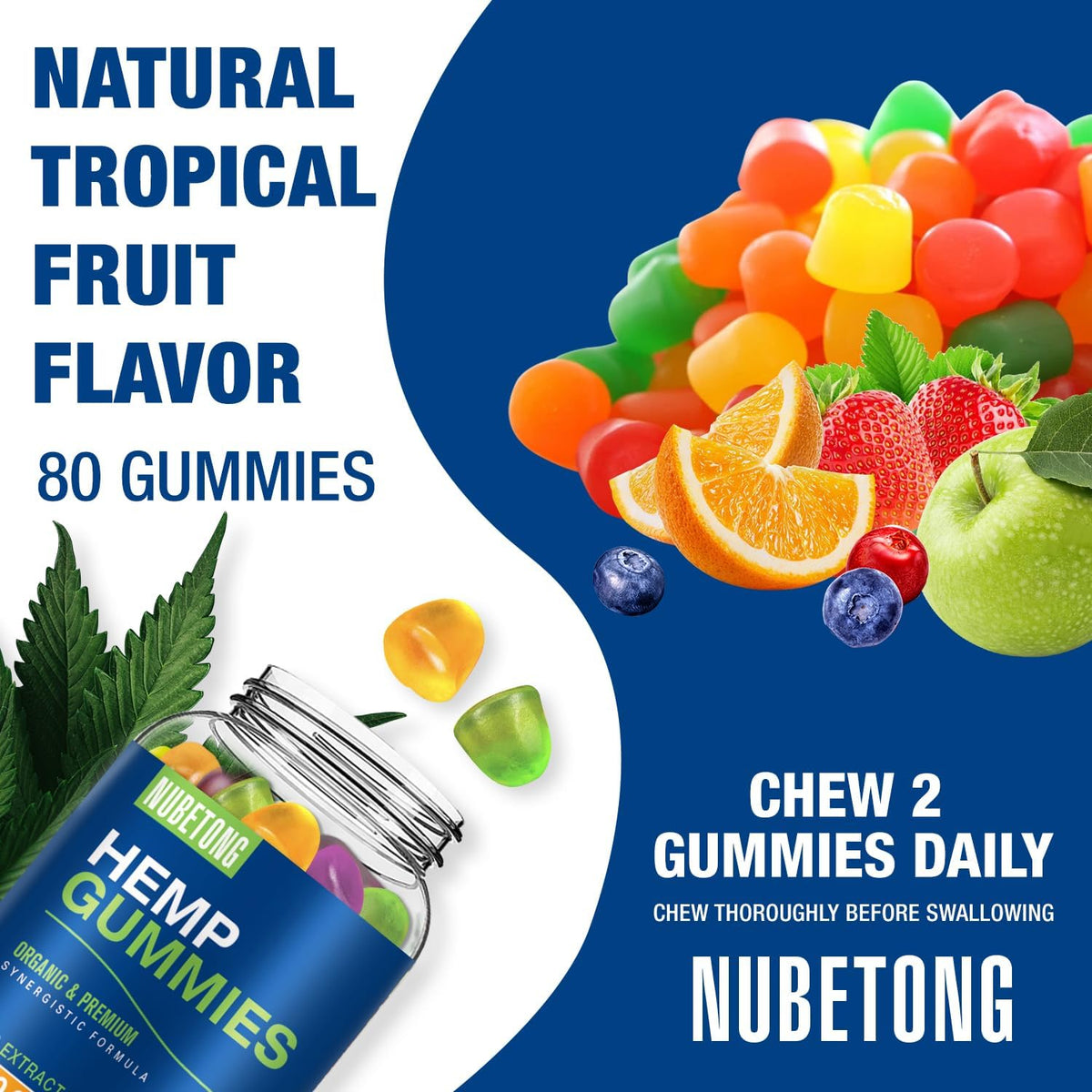 Organic Hemp Gummies Supplement 2 Packs Q337223