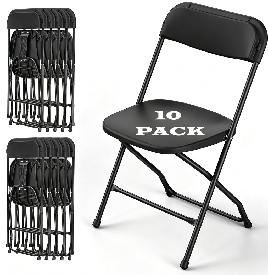 Black Plastic Folding Chairs U914