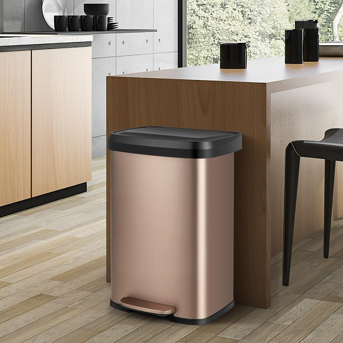 50L Stainless Steel Recycling Pedal Bin L463951