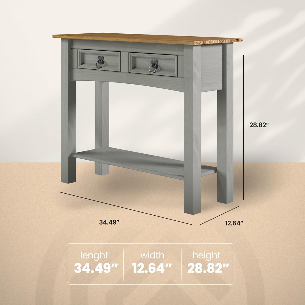 Solid Wood Console Table with 2 Drawers B7728