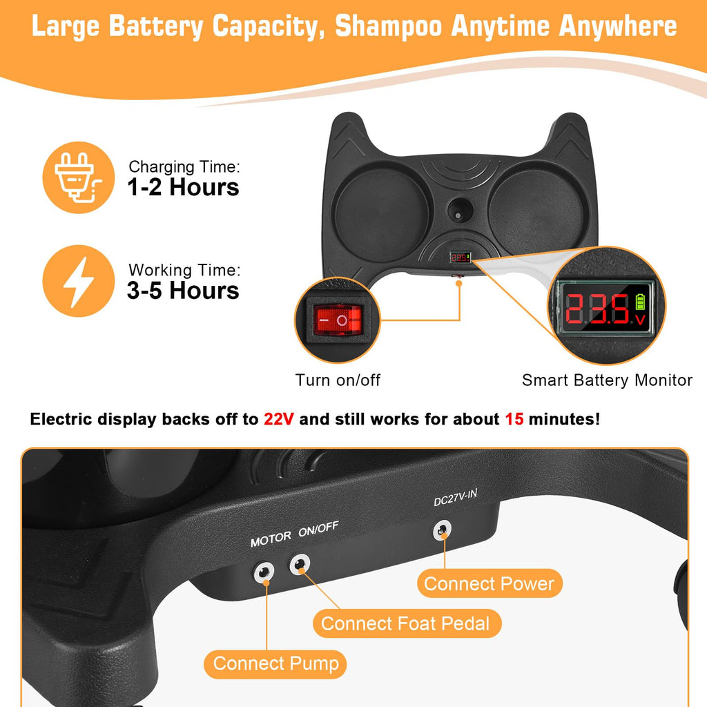 Portable Shampoo Bowl with Electric Pump O4037