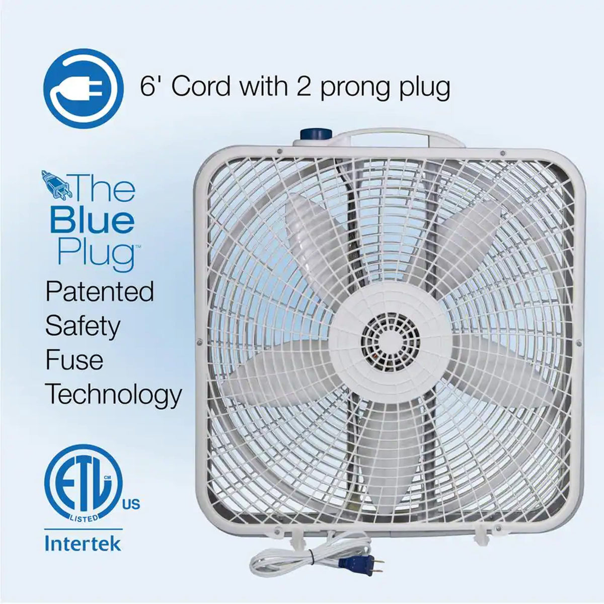 20" 3-Speed Box Fan I8321