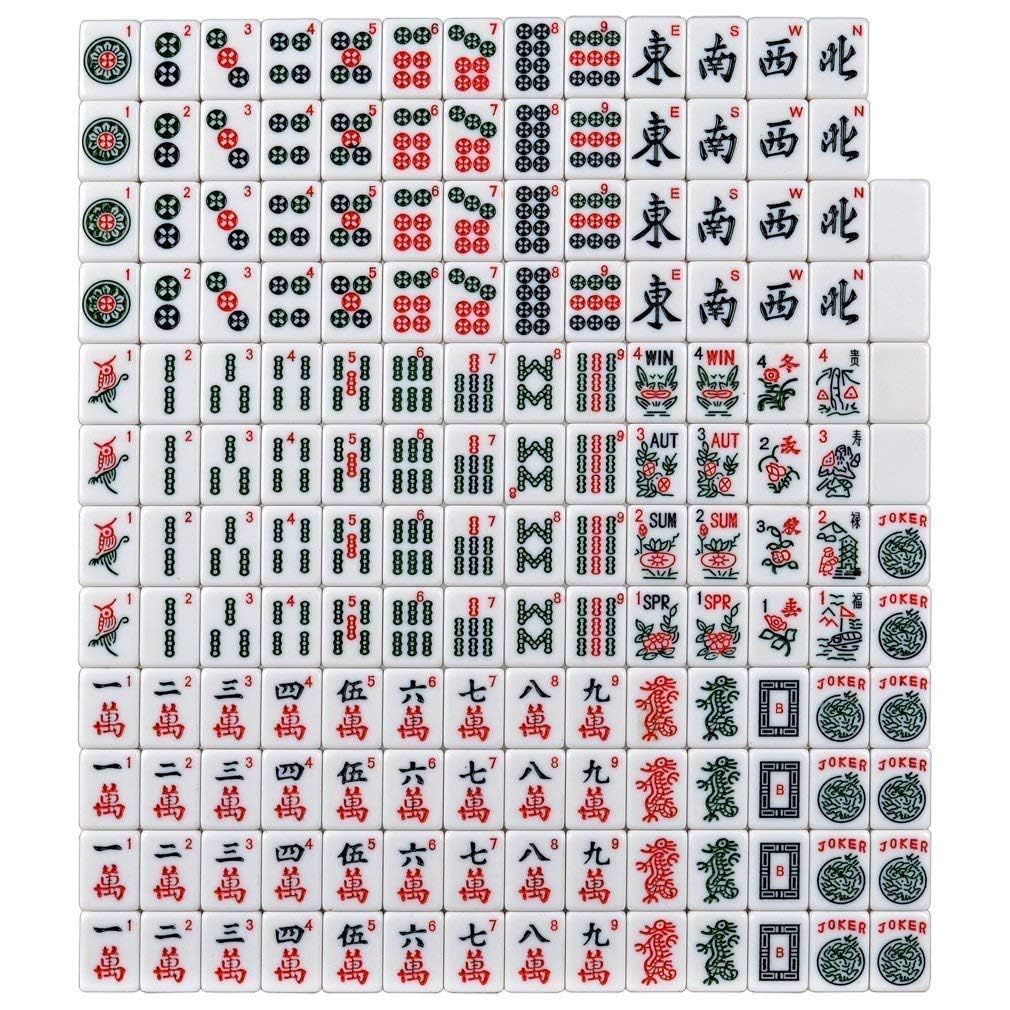 American Mahjong Set 166 Tiles with Soft Bag O261313
