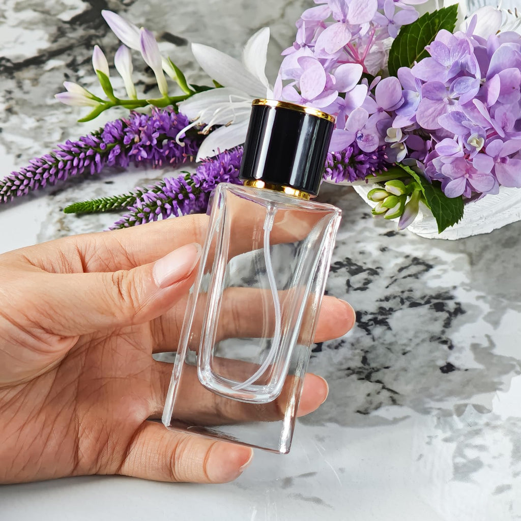 2 Pack 50ml Glass Spray Perfume Bottle Atomizer N945