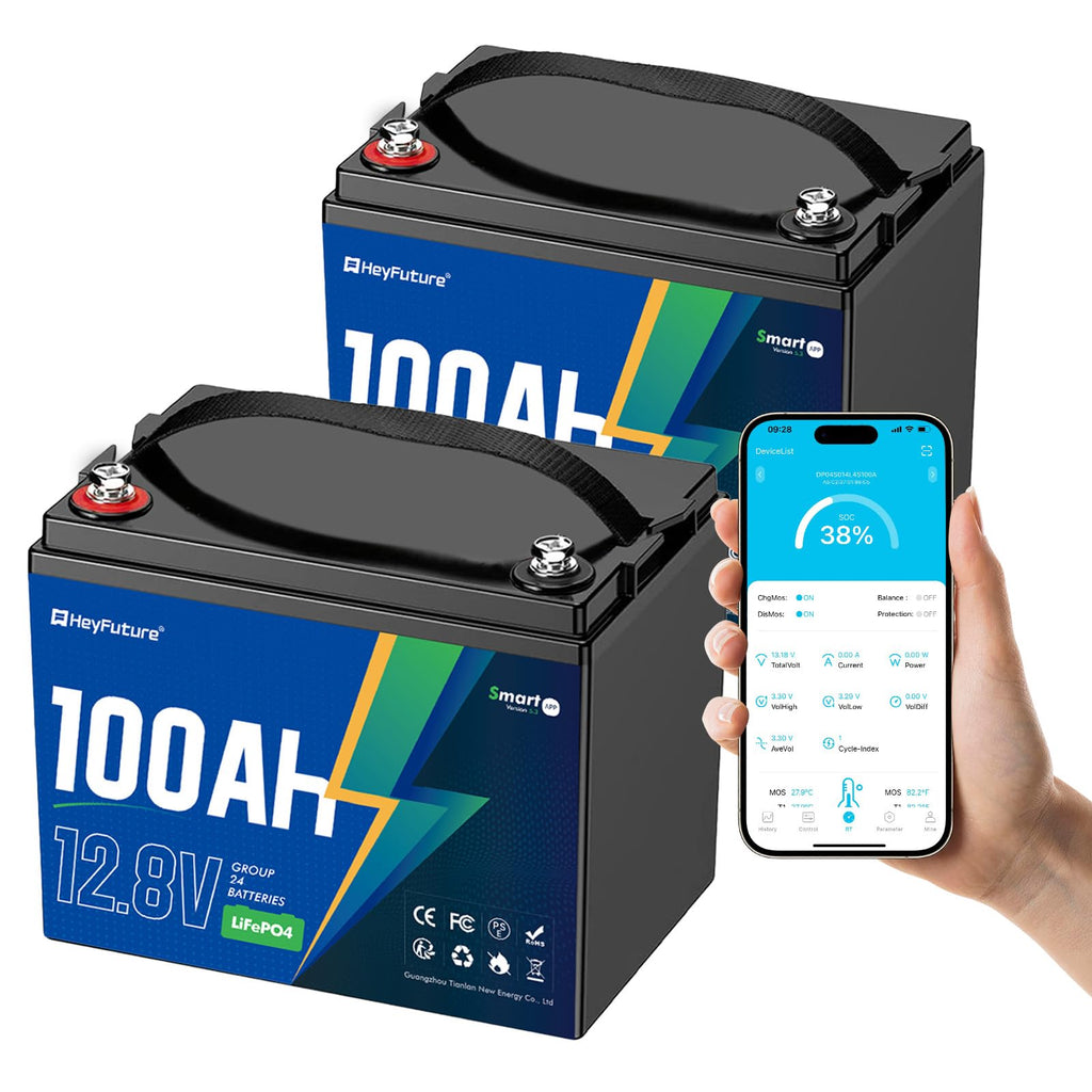 12V 100Ah LiFePO4 Battery 2 Pack I434