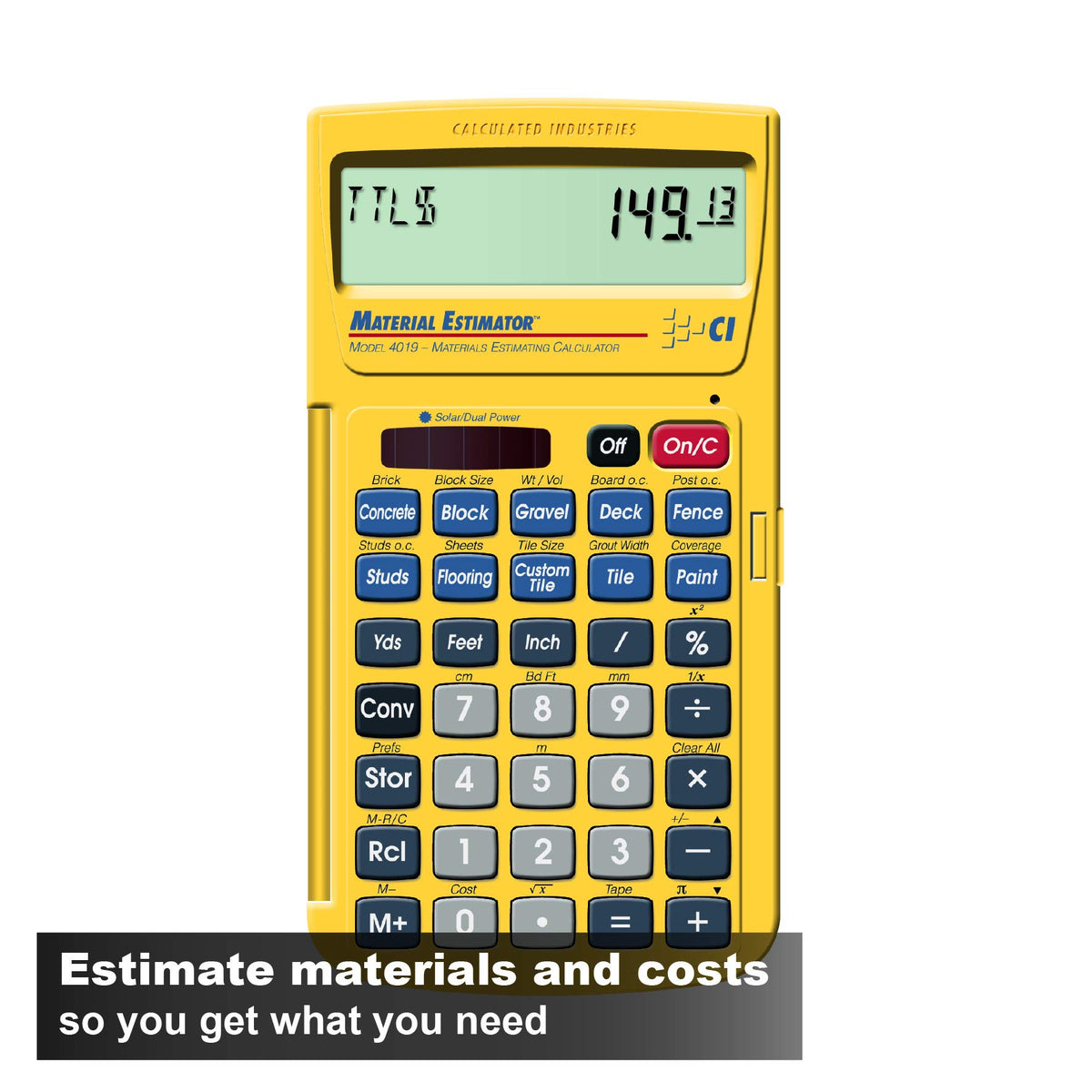 Construction Calculator & Material Estimator Calculator A208